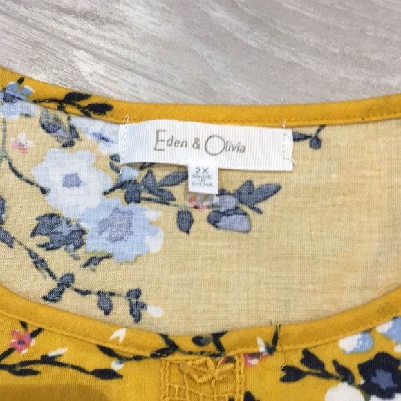 Yellow Floral Top - Picture 4 of 5